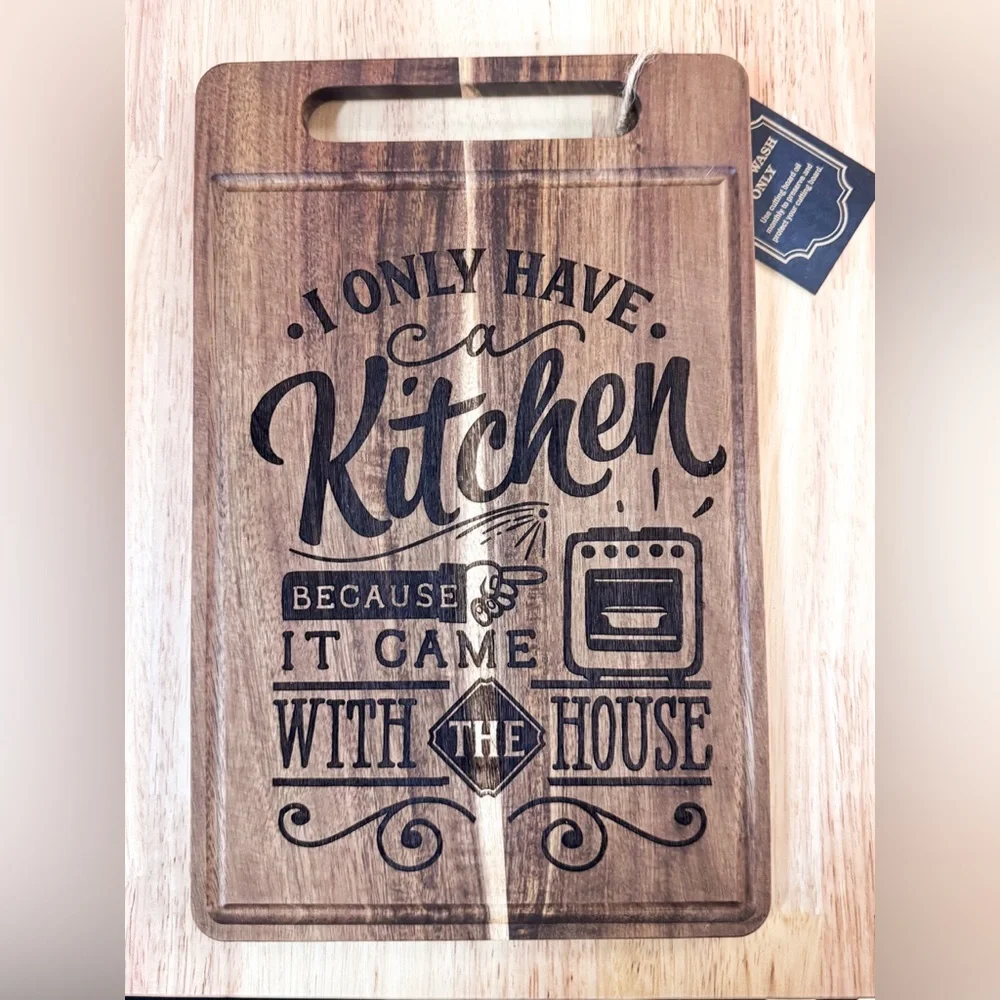 2/$50 Wooden Kitchen Rustic Cutting Board - Engraved